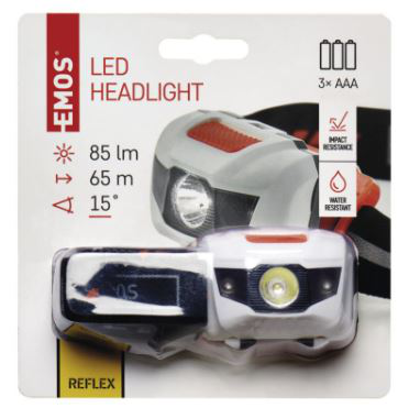 Лiхтар LED EMOS P3521 1W 85Lm 3хAAА, налоб.пласт.